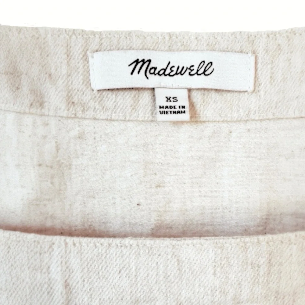 Madewell Natural Linen-Cotton Square-Neck Top (2) - Picture 4 of 6